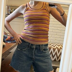 Madewell Women’s XXS SStriped Multicolor Tank Top. In good condition.
